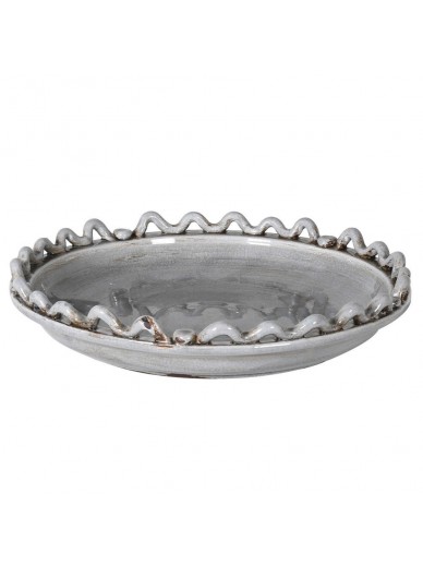 Grey Wave Platter Bowl
