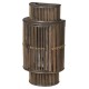 Dark Bamboo Curved Wall Lantern