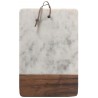 Acacia Wood & Marble Chopping Board White
