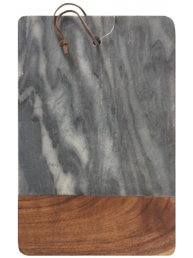 Acacia Wood & Marble Chopping Board Grey