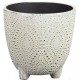 OFF WHITE DOTTED PLANT POT, 14cm
