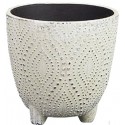 OFF WHITE DOTTED PLANT POT, 14cm