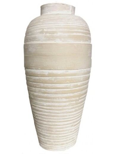 Natural Whitewashed Bamboo Vase 25cm