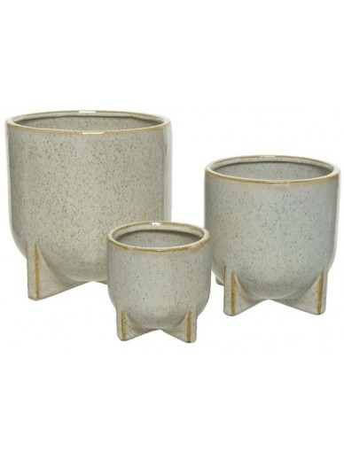 Stoneware Planters Set of 3