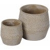 Set of 2 Rustic Vases / Planters