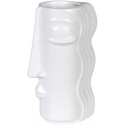 White Face Vase With Hair