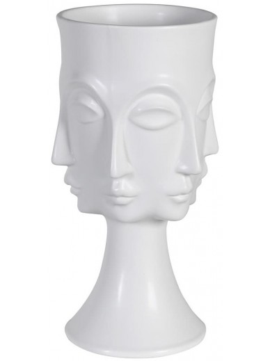 White Multi Face Vase