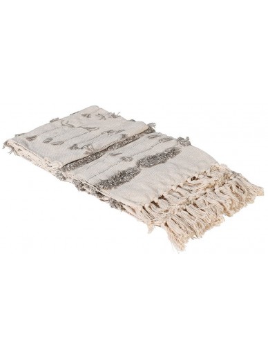 Natural Cotton Tufted Throw