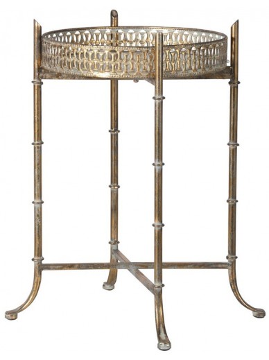 Gold Distressed Mirrored Tray Table Gold Distressed Mirrored Tray Table, Vintage Gold Mirrored Tray Table
