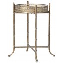 Gold Distressed Mirrored Tray Table