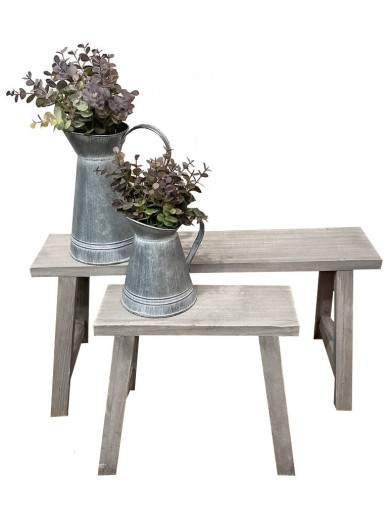 SET OF 2 POTTING BENCHES