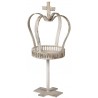 Distressed Crown Candle Holder