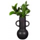 Large Black Amphora Vase