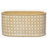 Rattan Weave Concrete Trough Planter