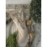 Personalised Linen Christmas Stocking with Name