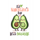 It's Valentine's Day Lets Avocuddle Greeting Card A5